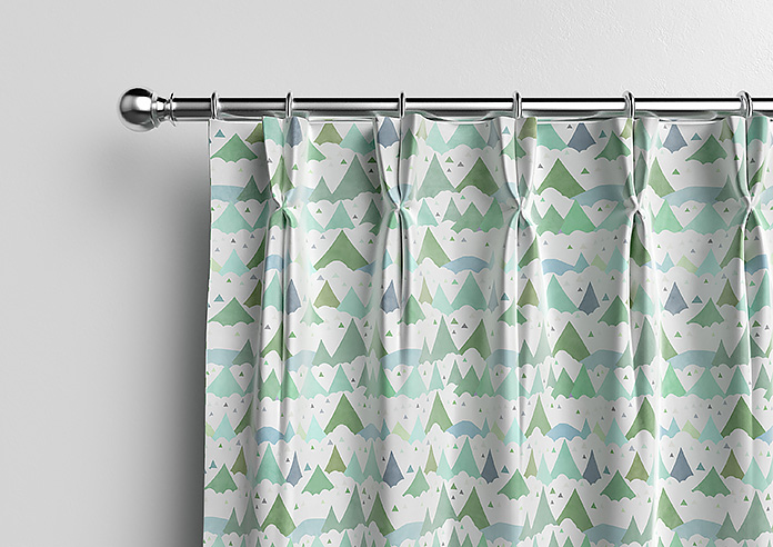 Cloudy Peaks, Mint - Made to Measure Curtains - Image 10
